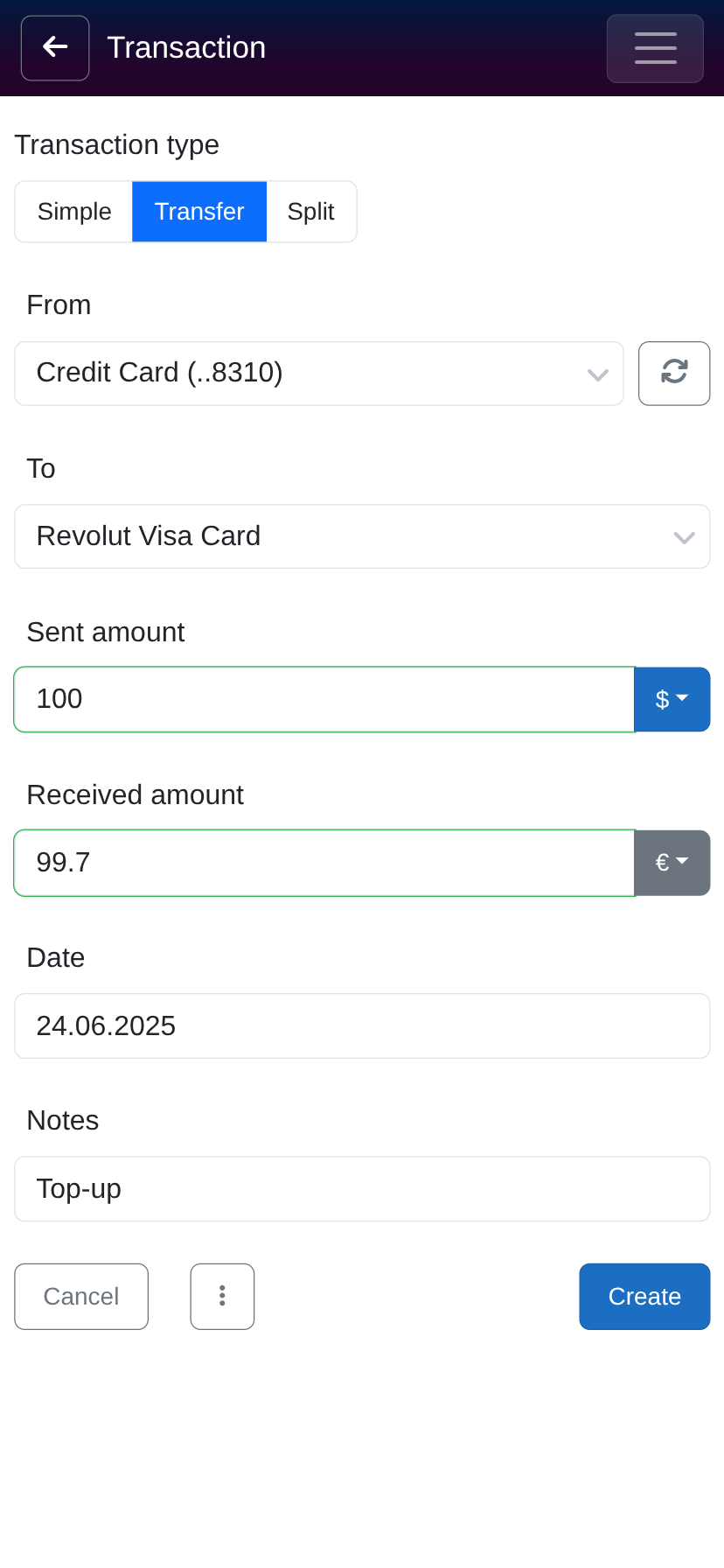 Cross-currency Transfer